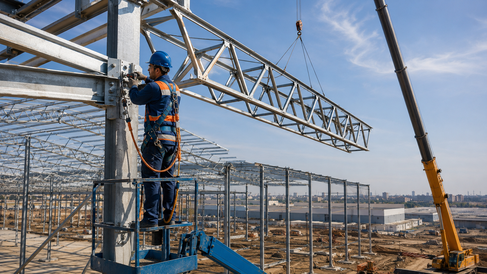 Estrutura metálica industrial executada pela STETS